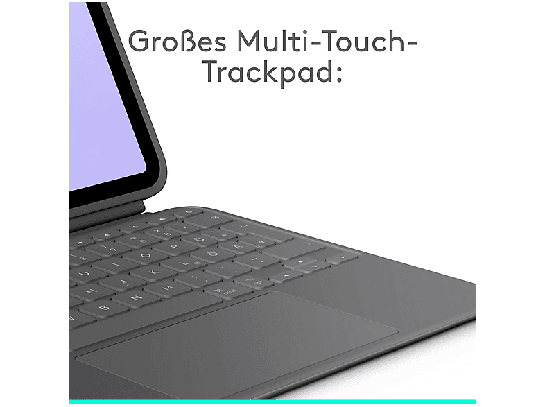 Thumbnail - LOGITECH Combo Touch iPad Pro 11 Zoll (M4 und M5) Tastatur-Case Graphite