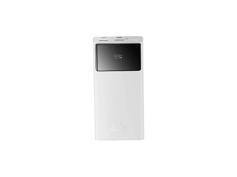 Powerbank - Baseus STAR-LORD, 10000mAh, 22.5W, Carga rápida y simultánea, Con pantalla LED, USB a Tipo C, Blanco