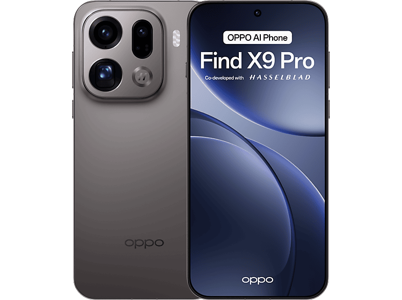 OPPO Find X9 Pro, Titanium Charcoal, 512 GB, 16 GB RAM, 6.78 AMOLED ProXDR Gorilla Glass 120 Hz, MediaTek 9500, 7500 mAh