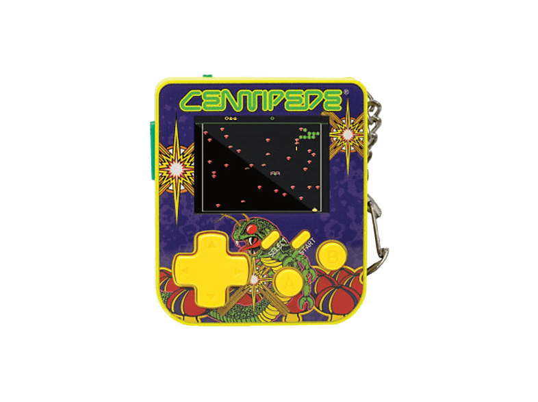 Consola retro portátil - Koch Media Super Micro Centipede (Retro), Llavero con juego, Negro
