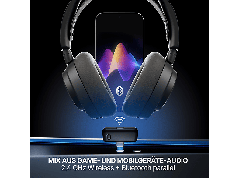 Thumbnail - STEELSERIES Artics Nova 7P Gen 2 für Playstation, Schwarz, Over-ear Gaming Headset Bluetooth Schwarz