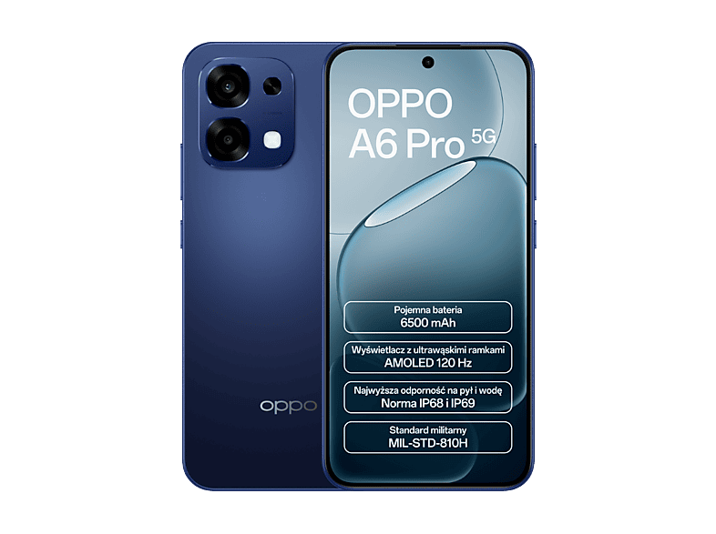 OPPO A6 Pro 5G 8/256GB 6,57" 120Hz 50Mpix Niebieski
