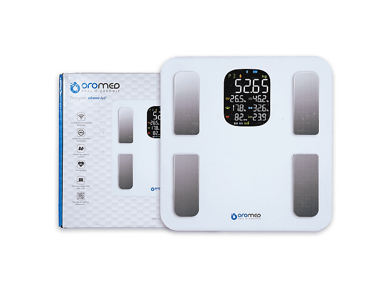 Waga łazienkowa OROMED Oro-Bluetooth H Smart Biały – zdjęcie 3