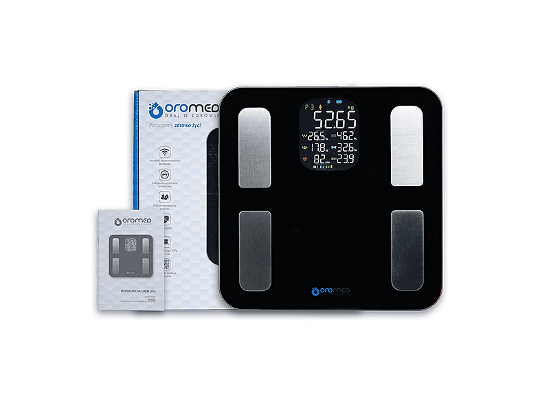 Waga łazienkowa OROMED Bluetooth Smart Czarny – zdjęcie 3