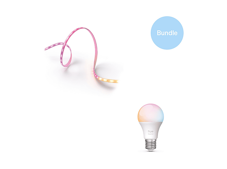 Thumbnail - PHILIPS Hue Flux Gradient Lightstrip, 4m, lebendige Farben und Atmosphäre, Chromasync™-Farbmischung + Philips Essential ...