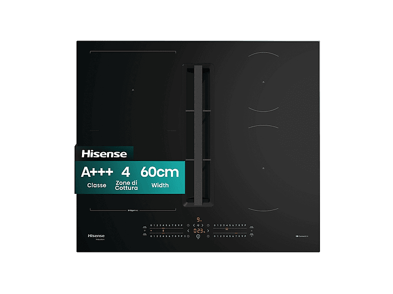 Hisense HEH6432BSCWF Piano Cottura a Induzione 4 Fuochi 60 cm (Nero)