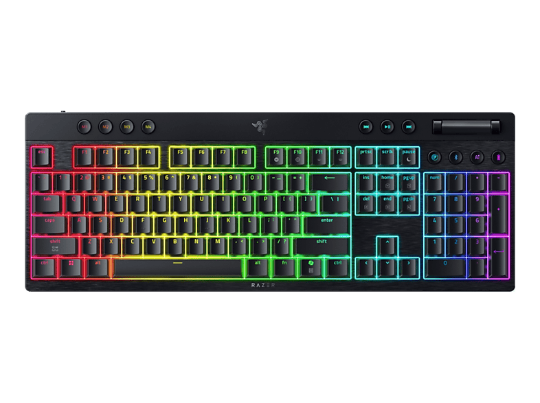 RAZER Razer BlackWidow V4 Low-Profile HyperSpeed (CH) (Orange Switch), Gaming-Tastatur, Mechanisch, Orange, Kabellos (2,4 GHz/Bluetooth), kabelgebunden, Schwarz
