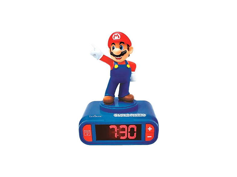 Despertador - Lexibook Super Mario, Digital 3D y Efectos Sonoros, Pantalla LCD, Multicolor