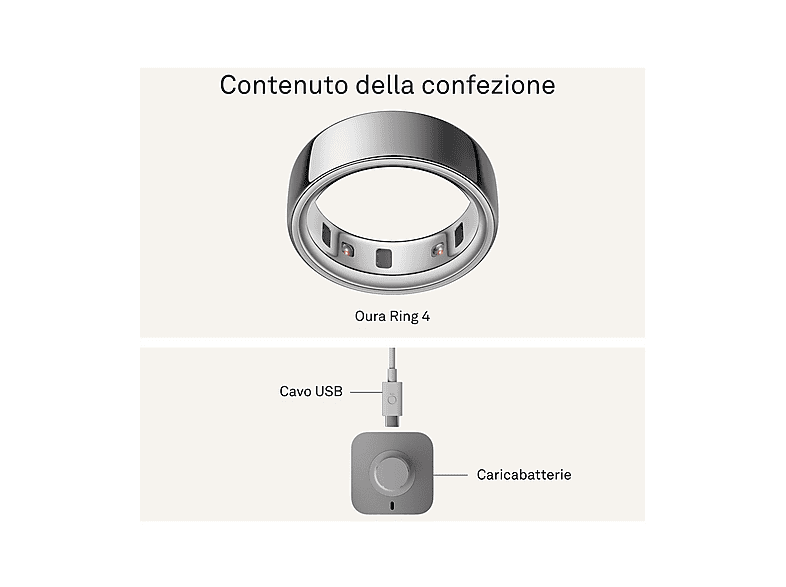 Anello Oura Gen 4 - Argento Spazzolato - Misura 7 - Graffi