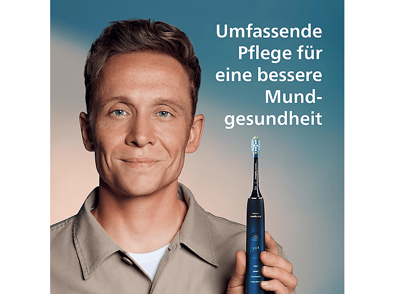 PHILIPS Sonicare HX9911/88 DiamondClean 9000 Special Edition Elektrische Zahnbürste Aquamarine/Schwarz, Reinigungstechnologie: Schalltechnologie