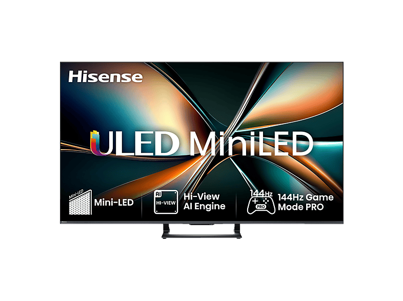 HISENSE ULED 55U7Q Mini LED TV (Flat, 55 Zoll / 139 cm, UHD 4K, SMART TV)