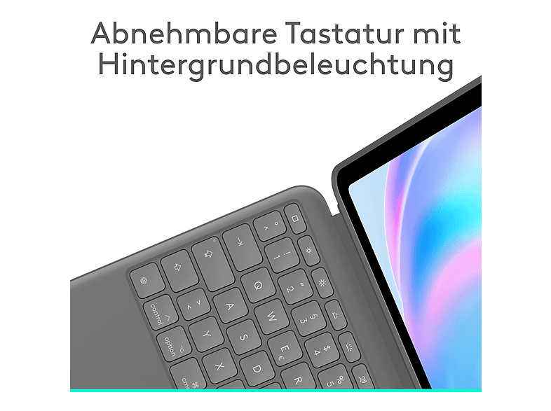 Thumbnail - LOGITECH Combo Touch iPad Air 13 Zoll (M2) (2024) Tastatur-Case Graphite