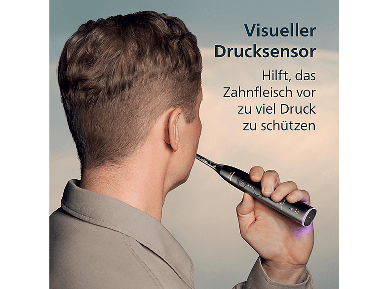 PHILIPS Sonicare HX9917/89 DiamondClean Smart 9400 Elektrische Zahnbürste Schwarz, Reinigungstechnologie: Schalltechnologie