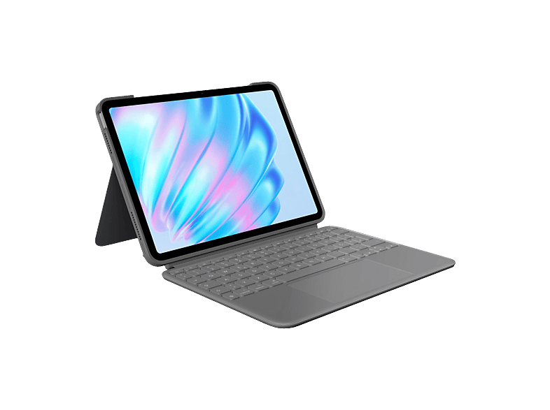 LOGITECH Combo Touch für iPad Air 11 Zoll (M2), iPad Air (5. Generation – 2022) Tastatur-Case Oxford Grey