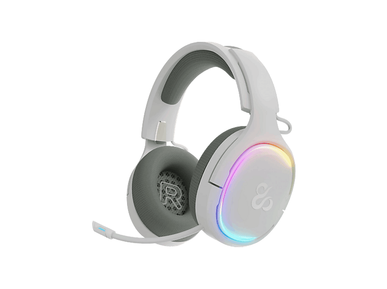 Auriculares gaming - Newskill Aton V2, Supraaurales, Bluetooth, Multiplataforma, 24h Autonomía, Blanco