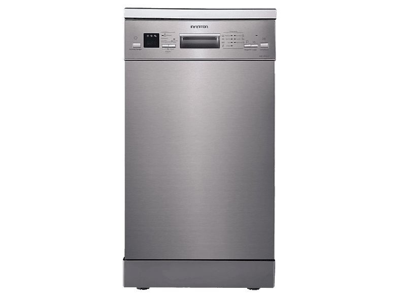 Lavavajillas compacto - Infiniton DIW-4513XD3, 10 Servicios, 7 Programas, 44.8 cm Ancho, Auto-Open, Inox