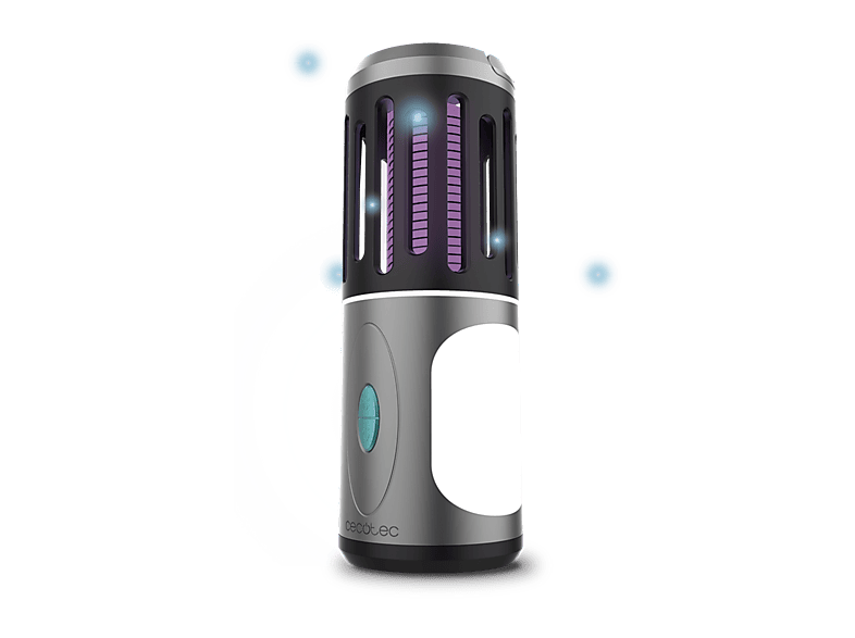 Antimosquitos - Cecotec Mosquito killer ByeFly 3000 Go, Batería 1800 mAh, 3 en 1, Protección IPX4, Potencia 5W, Sistema de suspensión, Negro
