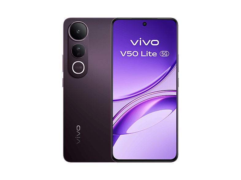 vivo V50 Lite, Phantom Black, 256 GB, 8 GB RAM, 6.77 AMOLED, MediaTek Dimensity 6300, 6500mAh