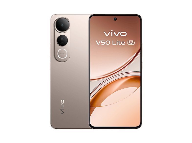 vivo V50 Lite, Titanium Gold, 256 GB, 8 GB RAM, 6.77 AMOLED, MediaTek Dimensity 6300, 6500mAh