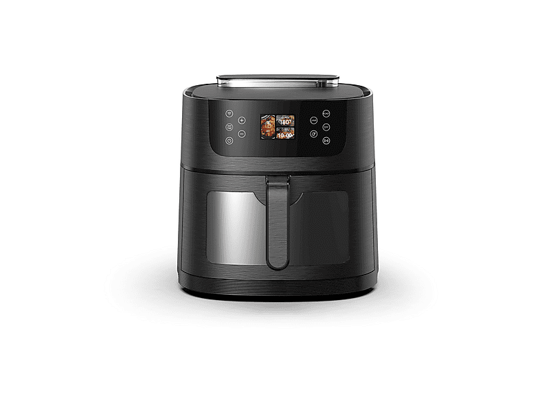 Melchioni Family Dora AI Friggitrice AD Aria, capacità 8 l, Max potenza 1800 W, 24 programmi, da 80 °C a 200 °C, Nero / Plastica