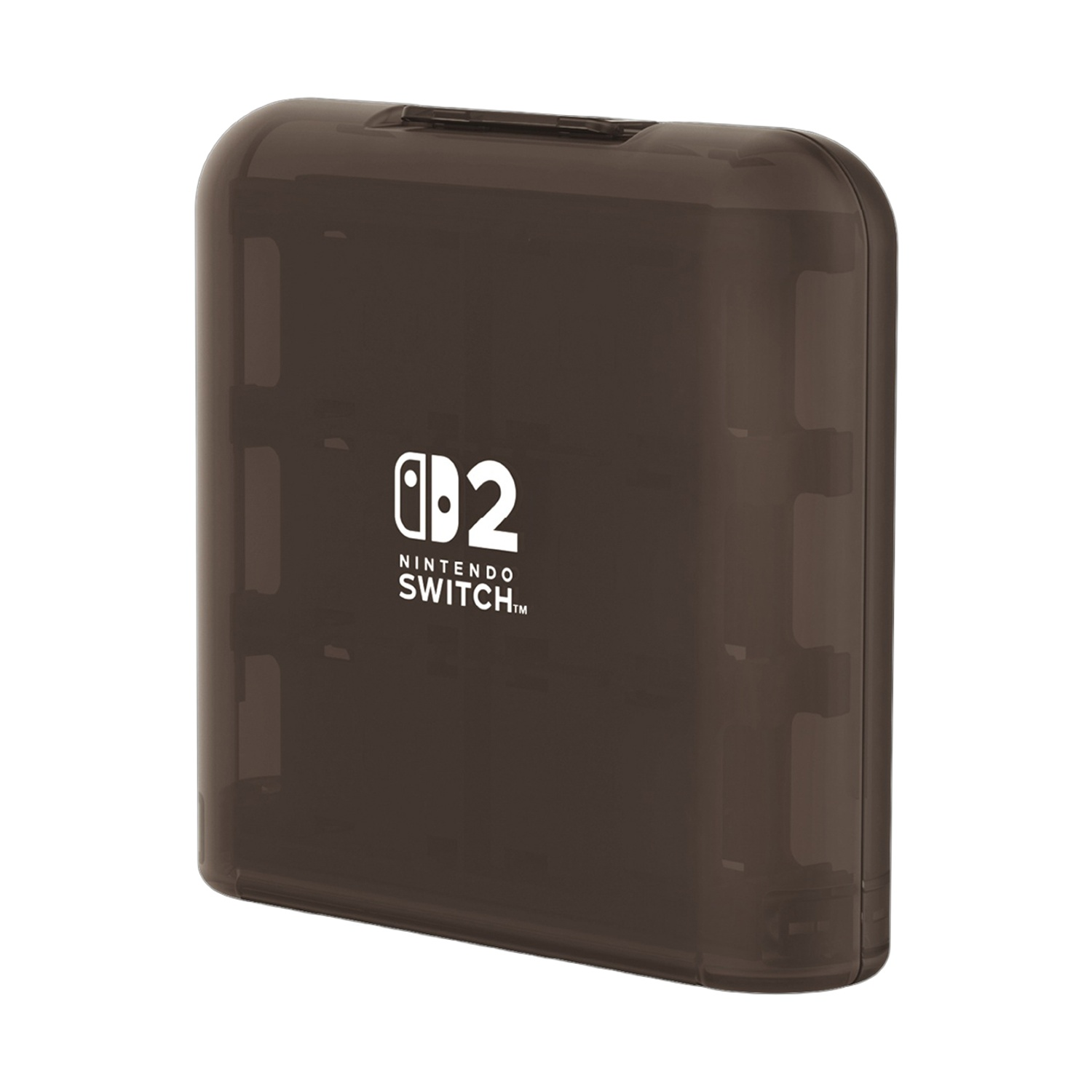 Una custodia marrone per giochi Nintendo Switch. Ha il logo Nintendo Switch e si trova su sfondo bianco.