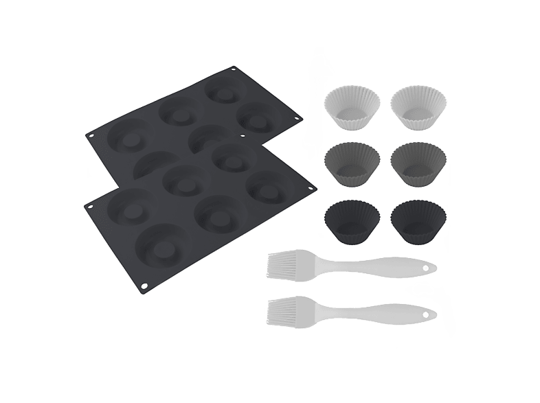 Accesorio freidora - Cecotec Cecofry SweetBake XL Pack Accessories, Silicona, Negro