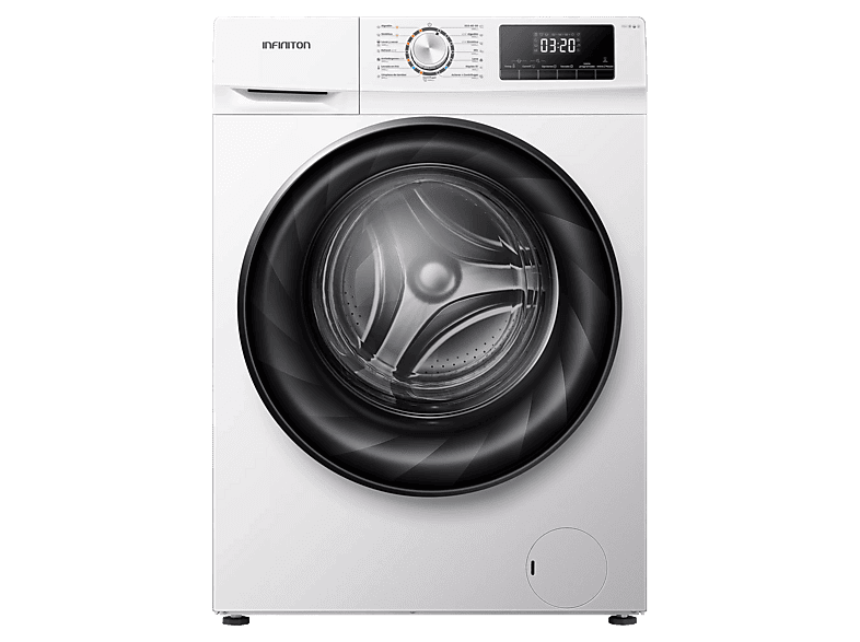 Lavadora secadora - Infiniton WSD-Y85ADWN, 8 kg+5 kg, Easy Play, 1400 rpm, Motor Inverter, Vapor Care, 15 programas, Blanco