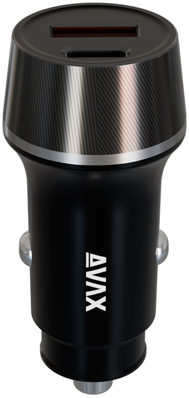 AVAX CARLY Autós töltő adapter, 38 W, fekete (CC304B)