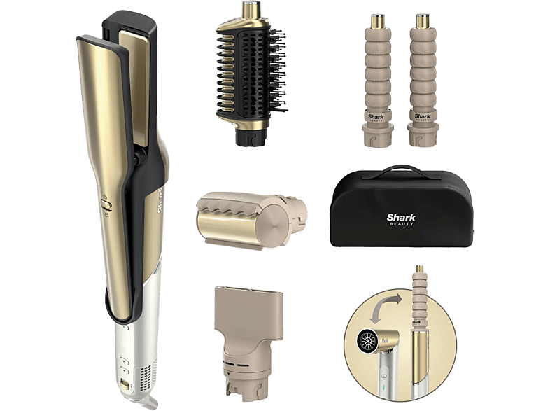 Shark Glam HD6051SEU 1500W Zimny nawiew Średnica szczotki 32mm 3 poziomy temperatury