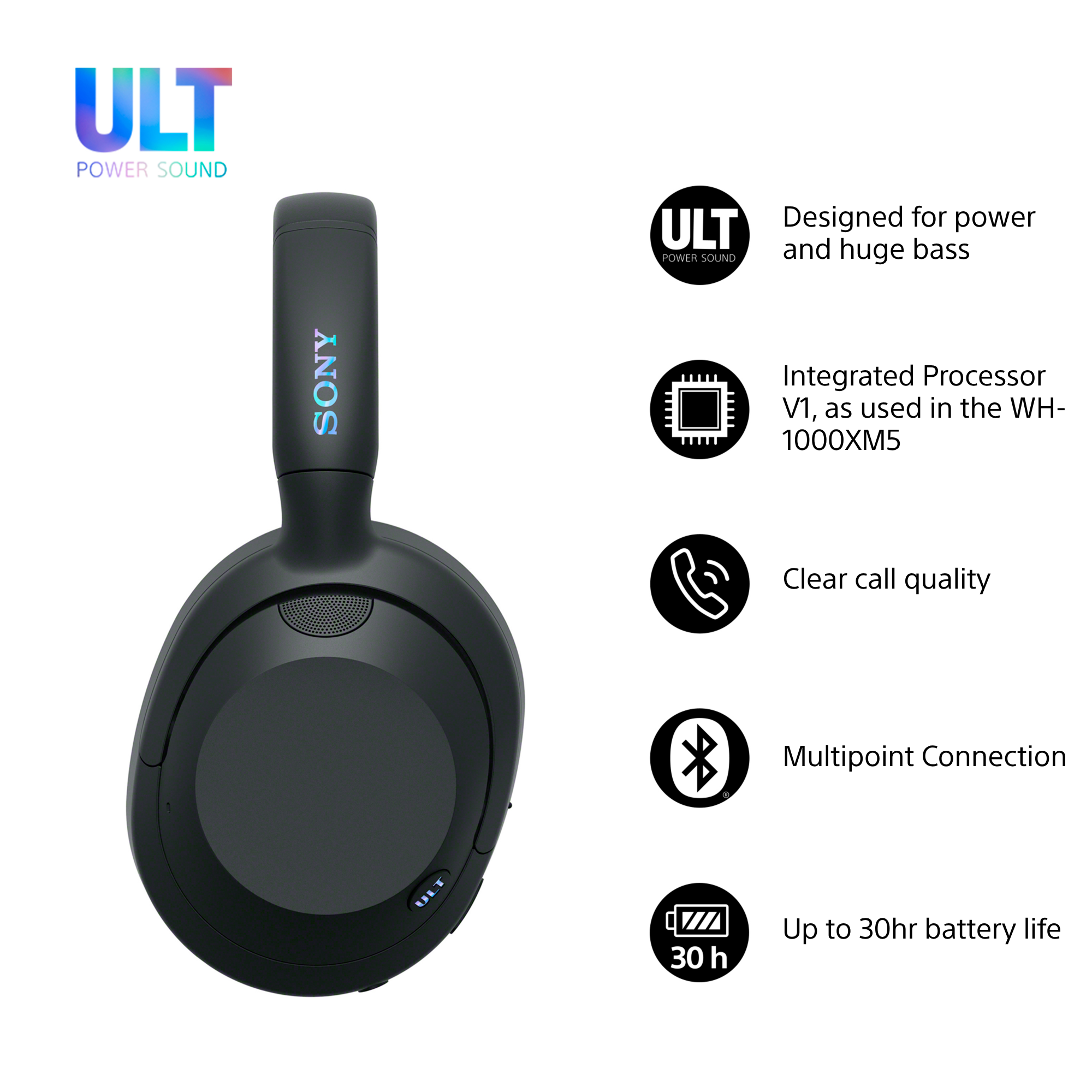 SONY ULT WEAR, Over-ear Bluetooth Noise-Cancelling Kopfhörer
