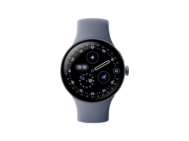 GOOGLE Pixel Watch 4 45 Wi-Fi Smartwatch Fluorelastomer, 150-215, Moonstone