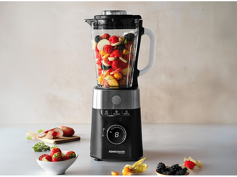 ROMMELSBACHER MX 1260 Standmixer Edelstahl/Schwarz (1200 Watt, 1.5 l)