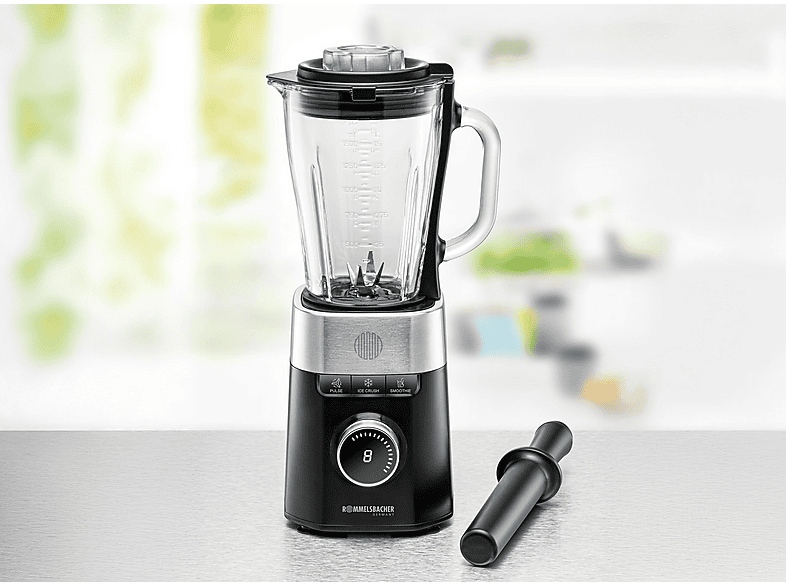 ROMMELSBACHER MX 1260 Standmixer Edelstahl/Schwarz (1200 Watt, 1.5 l)
