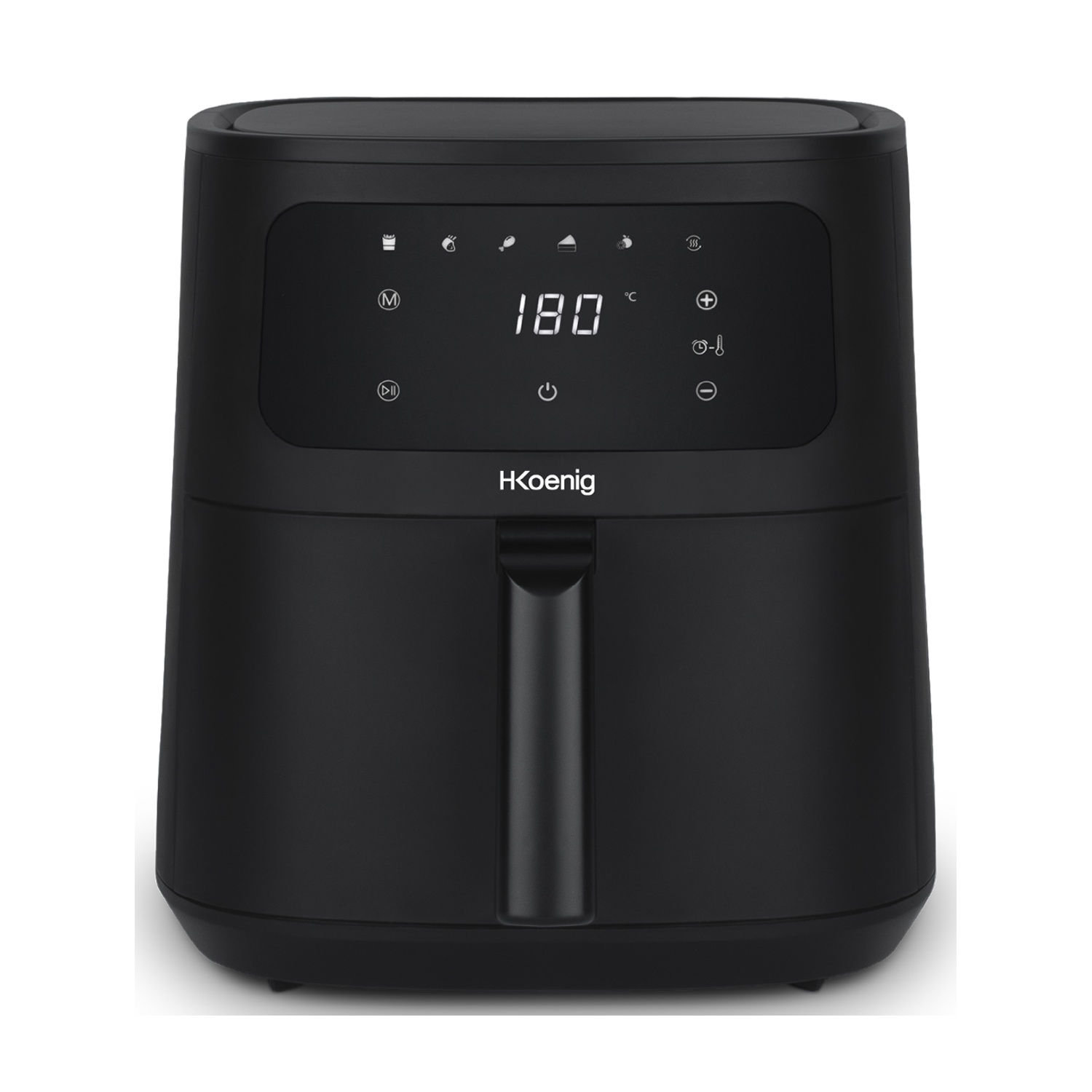 H.Koenig Fry840 Friggitrice AD Aria, capacità 4 l, Max potenza 1300 W, Nero