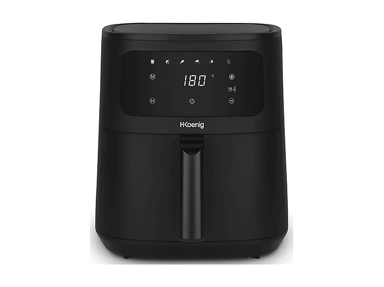 H.KOENIG FRY860 FRIGGITRICE AD ARIA, capacità 6 l, Max potenza 1500 W, Nero
