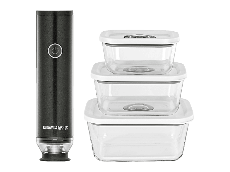 ROMMELSBACHER VAC 253/S Hand-Vakuumierer-Set Schwarz