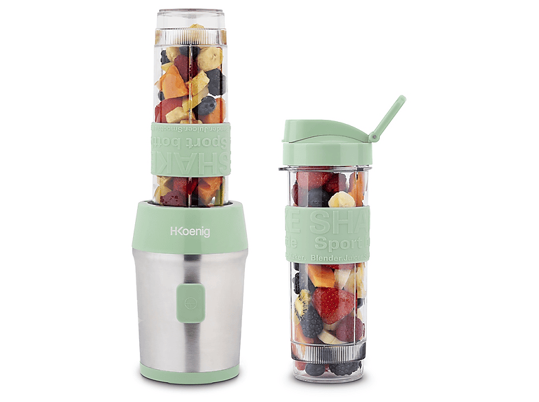 FRULLATORE H.KOENIG SMOO18, Potenza 300 W, Caraffa da 0.57 l, 1 velocità, Plastica, 4 lame in acciaio inossidabile, VERDE PASTELLO