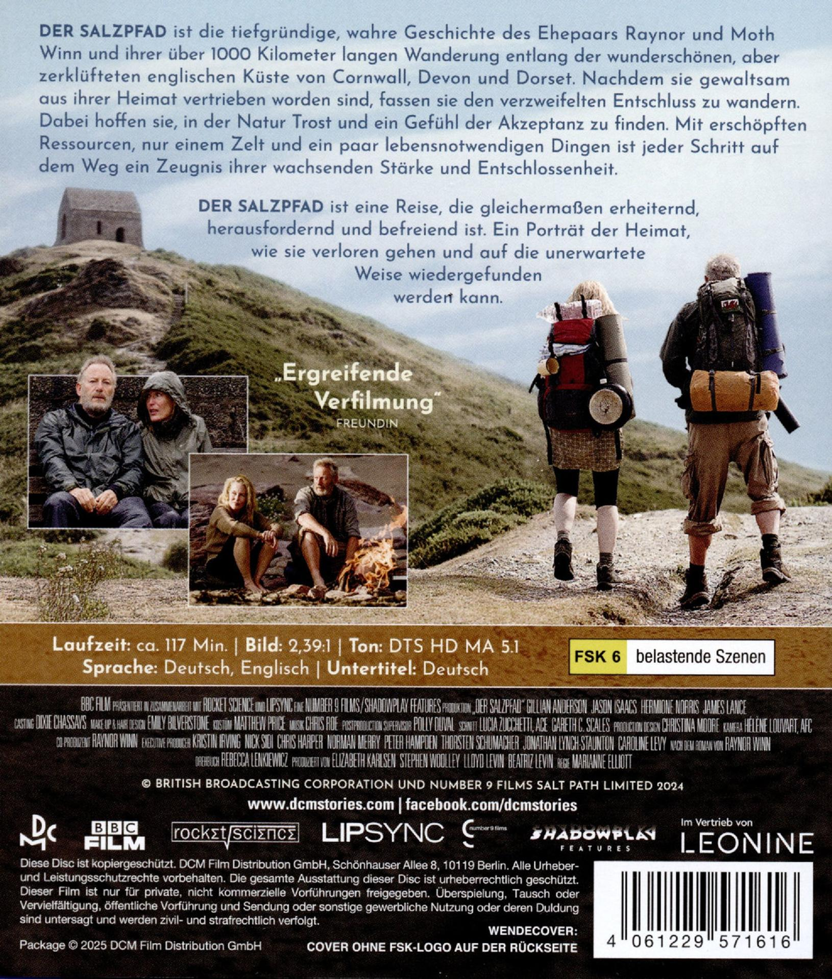 Poster zeigt ein wanderndes Paar, darunter Filmbilder. Text auf Deutsch. FSK 6 Symbol ist vorhanden.