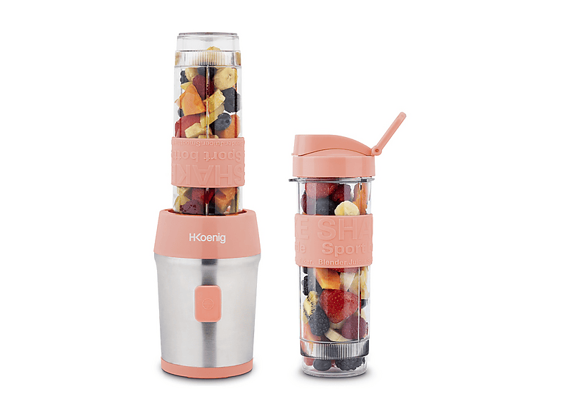 FRULLATORE H.KOENIG SMOO10, Potenza 300 W, Caraffa da 0.57 l, 1 velocità, Plastica, 4 lame in acciaio inossidabile, CORALLO