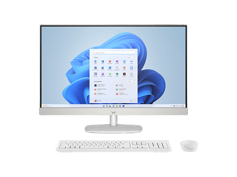 All in One -HP- AI 27-cr2003ns , 27″ Full HD, Intel® Core™ Ultra 5 225U, 32 GB RAM, 1 TB SSD, UHD Graphics, Windows 11 Home, Blanco