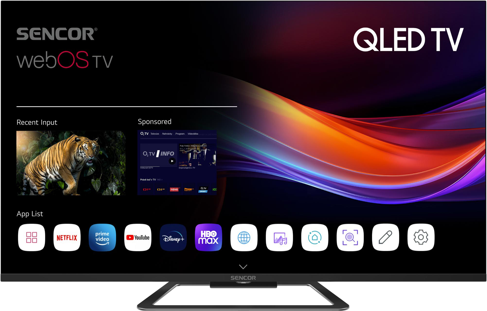 SENCOR SLE 43Q871B QLED, WebOS SMART, UHD TV, fekete, 108 cm