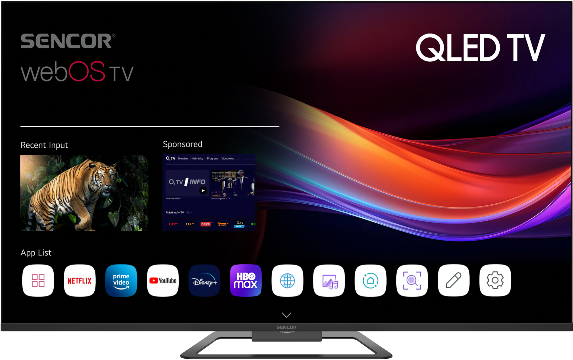 SENCOR SLE 50Q871B QLED, WebOS SMART, UHD TV, fekete, 126 cm