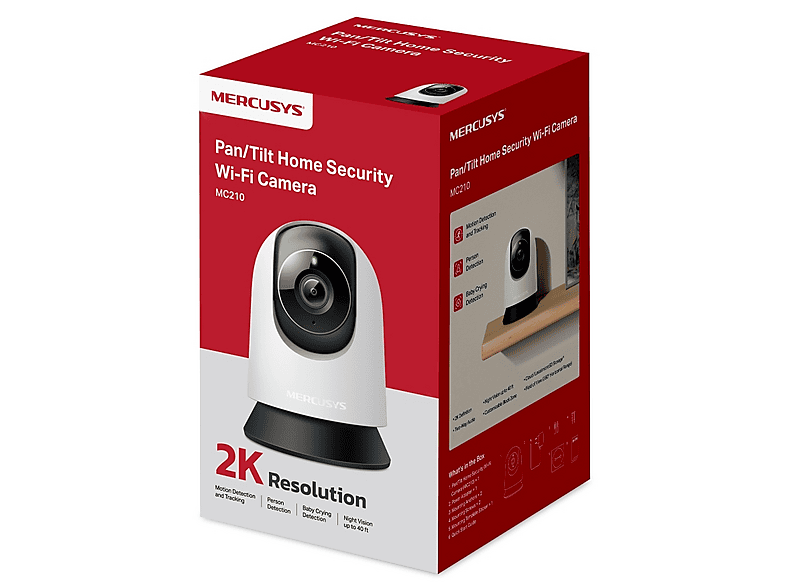 Kamera MERCUSYS MC210 Wewnętrzna, Wi-Fi, Kamera obrotowa – zdjęcie 3