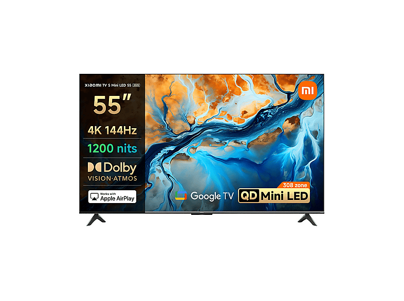 ★新品同様★ Xiaomi TV S Mini LED 55 2025 Xiaomi TV S Mini LED 55, QLED, 55 inch, Dolby Vision, Atmos144Hz