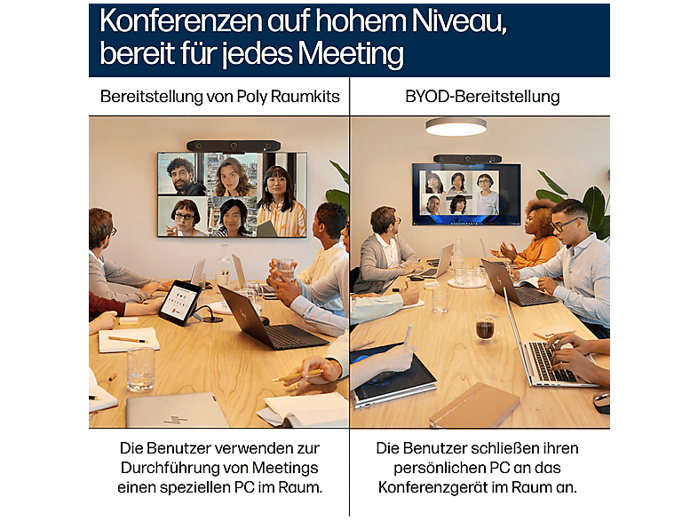 Thumbnail - POLY Studio V52 USB-Videobar für Konferenzen, Weiß