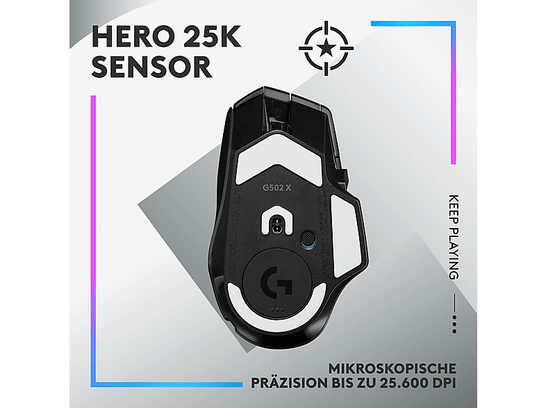 Thumbnail - LOGITECH G502 X Plus Gaming Maus, Schwarz