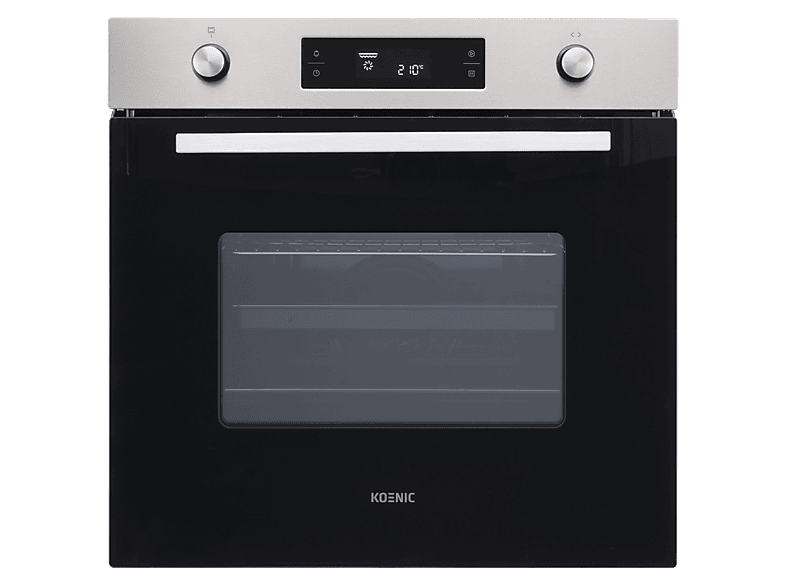 REACONDICIONADO Seminuevo Muy bueno Horno - KOENIC KBO 331 M A, Multifunción, Esmalte fácil de limpiar, 70 l, 62 cm, Negro y acero inoxidable