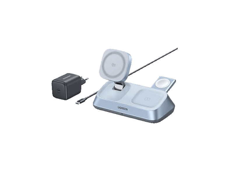 UGREEN 3-in-1 Magnetic Wireless Charger Apple, Blau