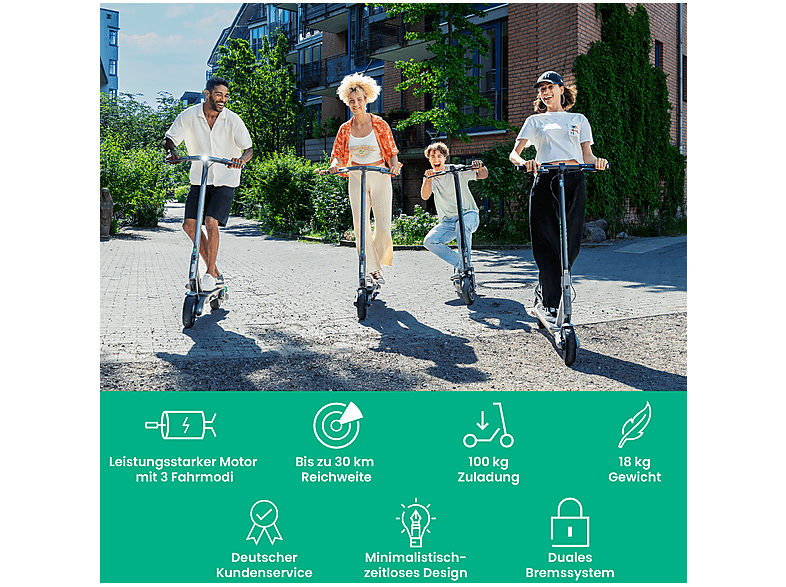 Thumbnail - EGRET Ey! 3 E-Roller (9 Zoll, Ice Grey)