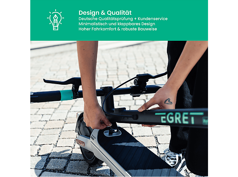 Thumbnail - EGRET Ey! 3 E-Roller (9 Zoll, Ice Grey)